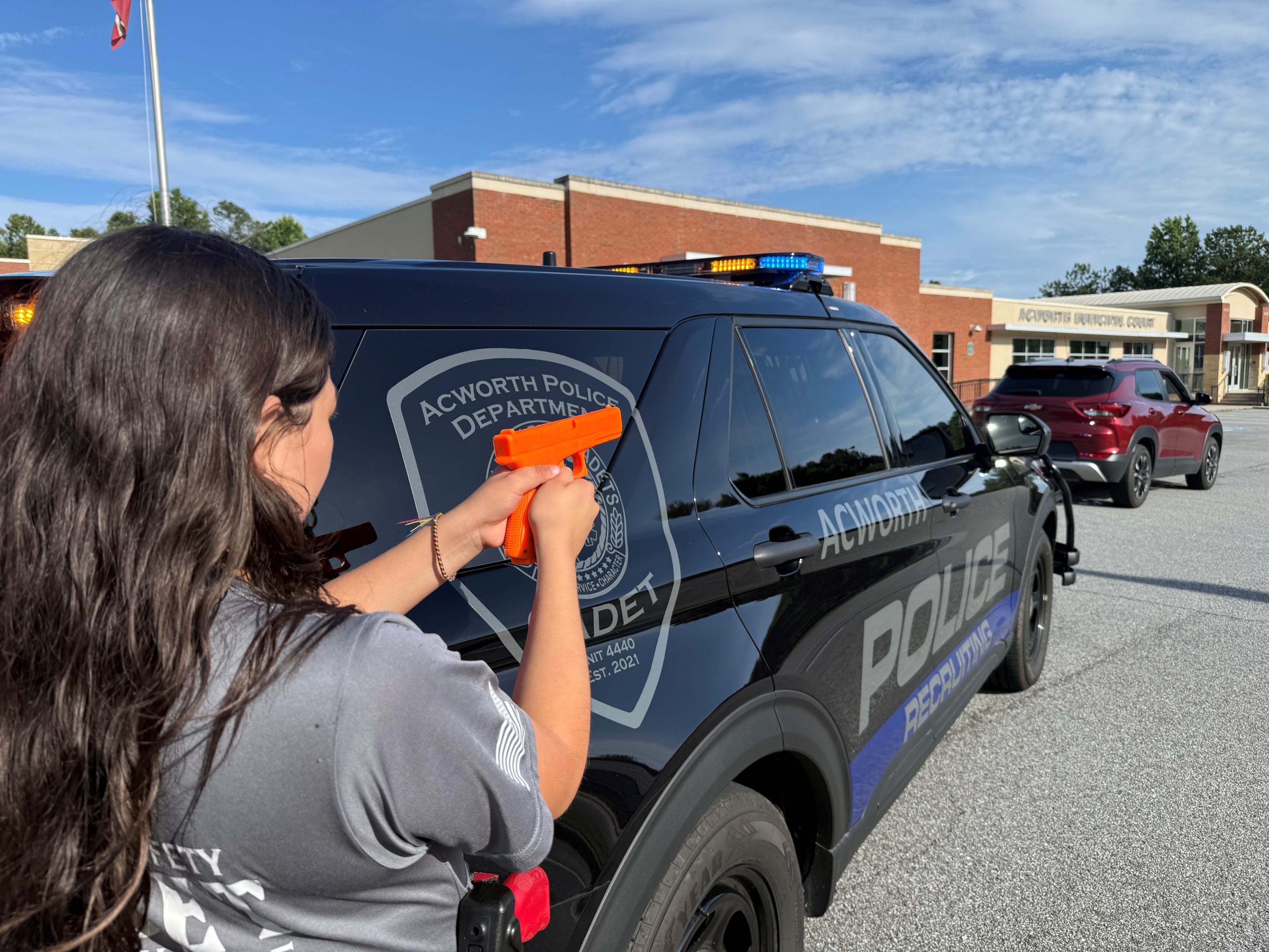 Galvan positioned in rear during high risk stop training